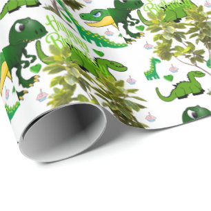 Happy Birthday Geschenk Wrapping Papier Dinosaurie Geschenkpapier