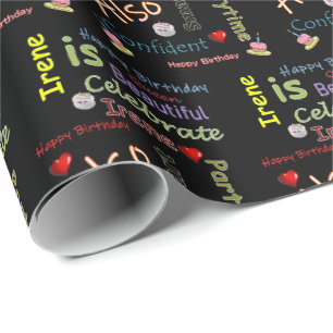 Happy Birthday Geschenk Wrapping Papier Irene Geschenkpapier