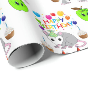 Happy Birthday Geschenk Wrapping Papier Possum Wür Geschenkpapier