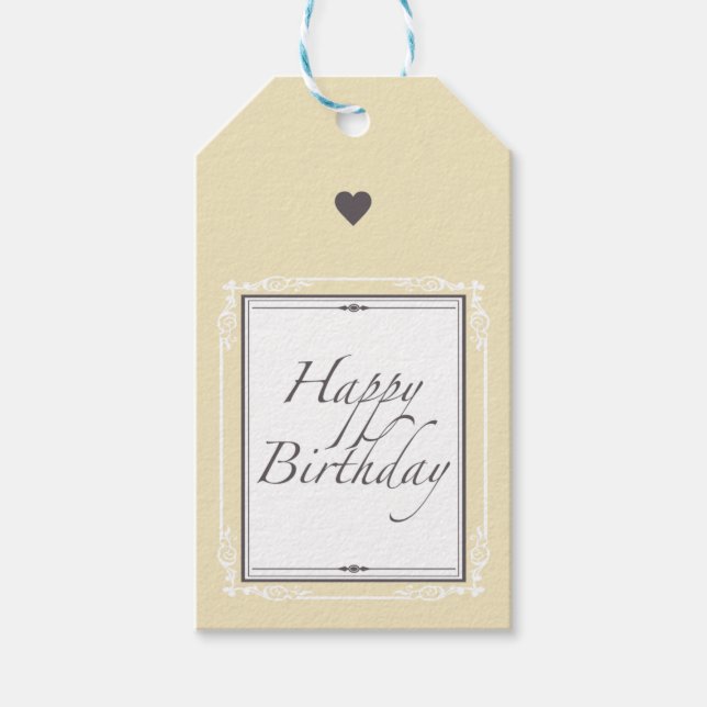 Happy Birthday Geschenkanhänger (Vorderseite)