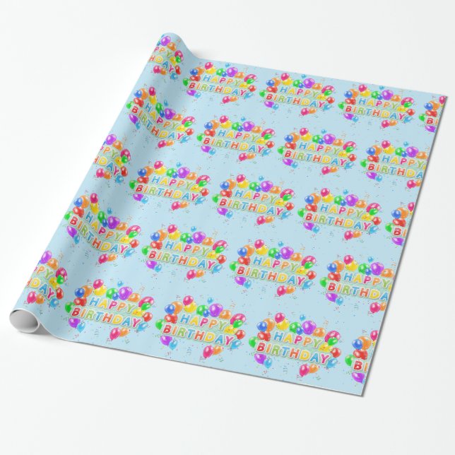 Happy Birthday Geschenkpapier (Ungerollt)