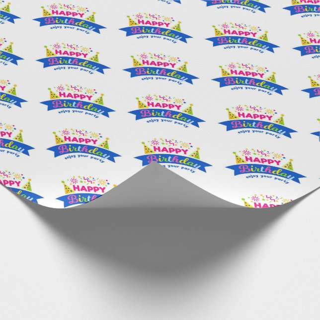 Happy Birthday Geschenkpapier (Ecke)