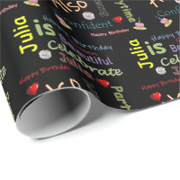 Happy Birthday Geschenkpapier Julia