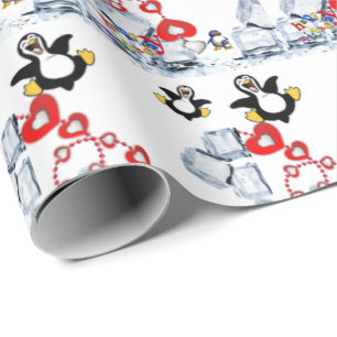 Happy Birthday Geschenkpapier Pinguin