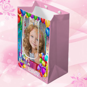 Happy Birthday Geschenktasche hinzufügen Mädchenna Mittlere Geschenktüte