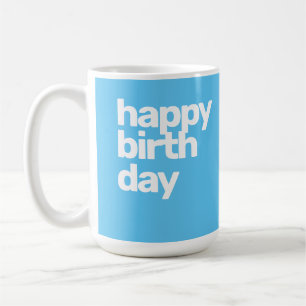 Happy Birthday Geschenktasse Tasse minimal modern