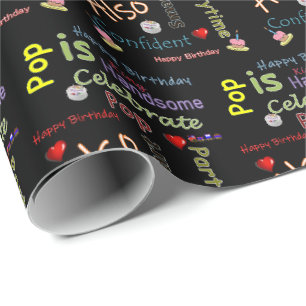 Happy Birthday Geschenkverpackungspapier Pop Geschenkpapier