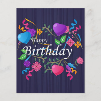 Happy Birthday gibt Liebe Cake Flyer