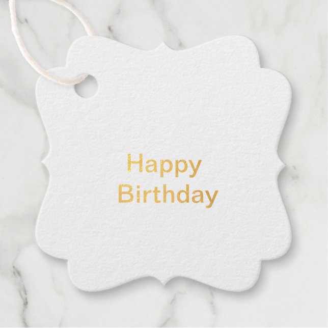 Happy Birthday Gift Tag (Vorderseite)