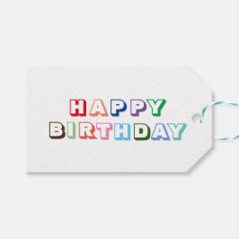 Happy Birthday Gift Tag Geschenkanhänger