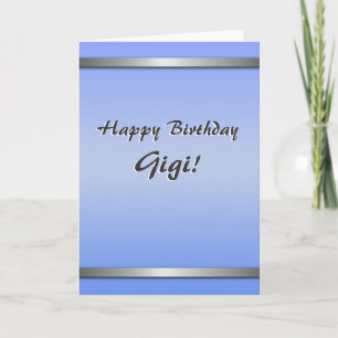 Happy Birthday Gigi card (simple, blank on inside) Karte