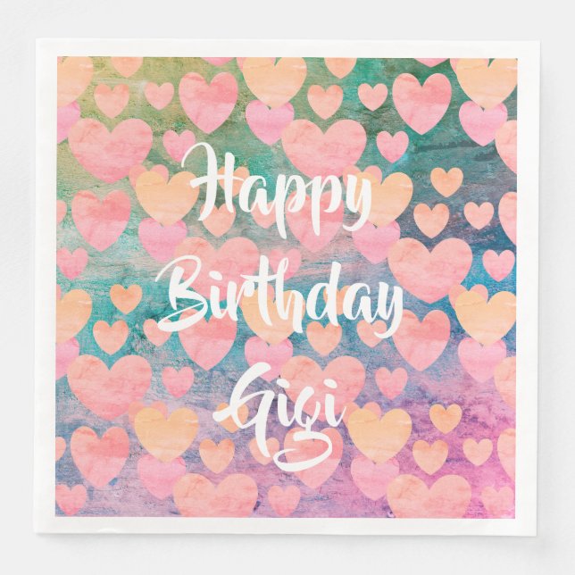 Happy Birthday #Gigi Party napkins von DAL Serviette (Vorderseite)