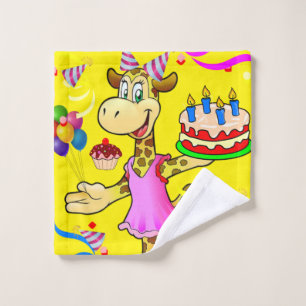 Happy Birthday Giraffe Hands Badezimmer Handtuch S Badhandtuch Set