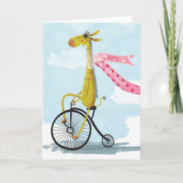 Happy Birthday Giraffe Karte