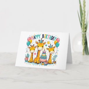 Happy Birthday Giraffen Karte