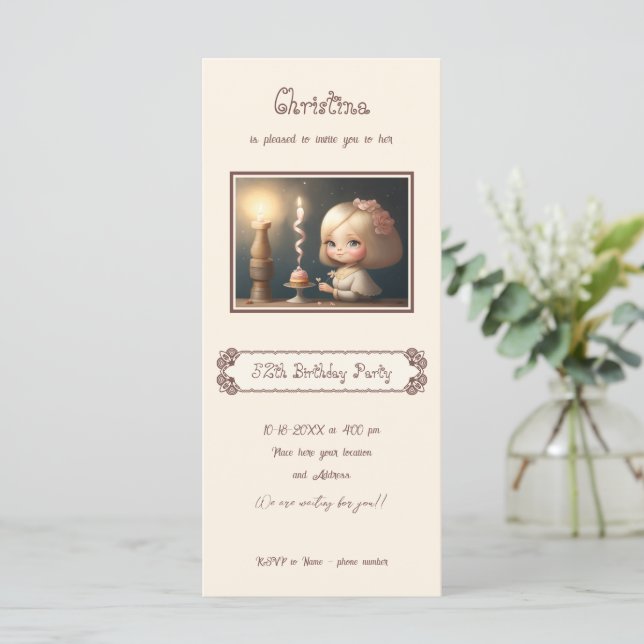 Happy Birthday Girl 01 (Stehend Vorderseite)