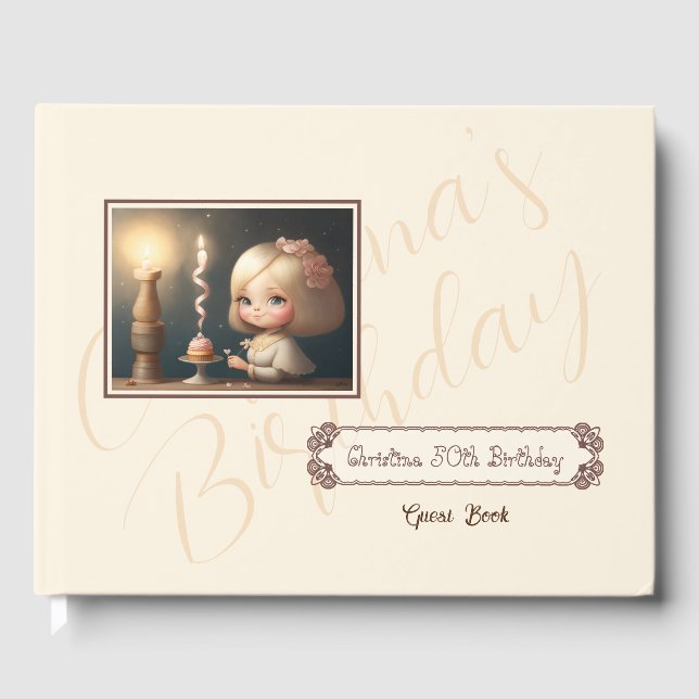 Happy Birthday Girl 01 Gästebuch (Vorderseite)