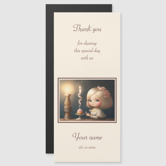 Happy Birthday Girl 01 Magneteinladung (Vorne/Hinten)