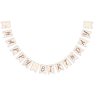 Happy Birthday Girl 01 Wimpelkette