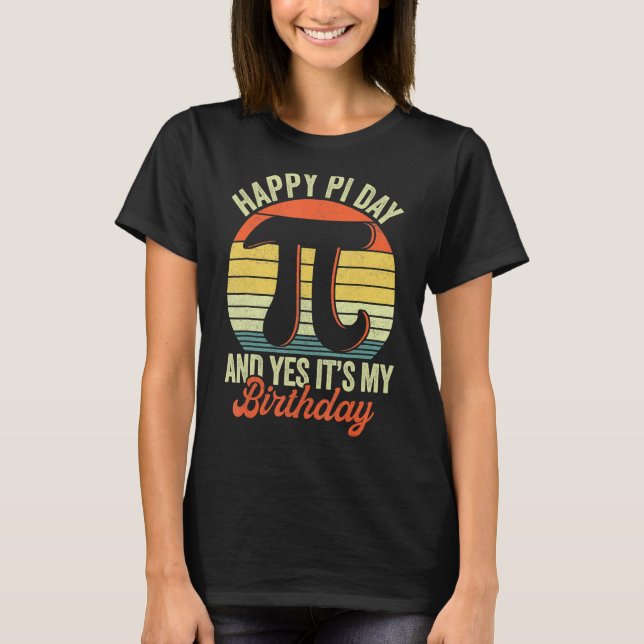 Happy Birthday Girl Boy Math Geek Pi Day Kinder 2 T-Shirt (Vorderseite)