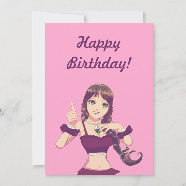 Happy Birthday Girl Pink Party Invitation  Einladung (Vorderseite)