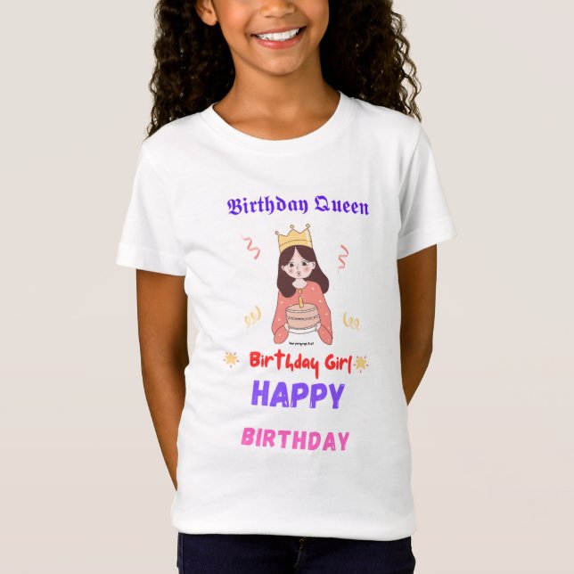Happy Birthday Girl T - Shirt (Vorderseite)