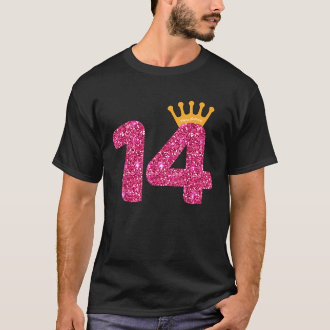 Happy Birthday Girls 14th Party 14 Years Old Bday  T-Shirt (Vorderseite)