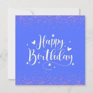 Happy Birthday Glitzer Card Feiertagskarte