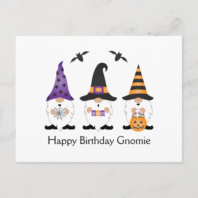 Happy Birthday Gnomie Postkarte (Vorderseite)