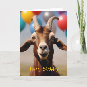 Happy Birthday Goat Card Karte