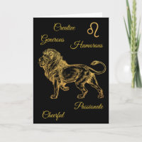 Happy Birthday Gold Leo Zodiac Horoscope Sign
