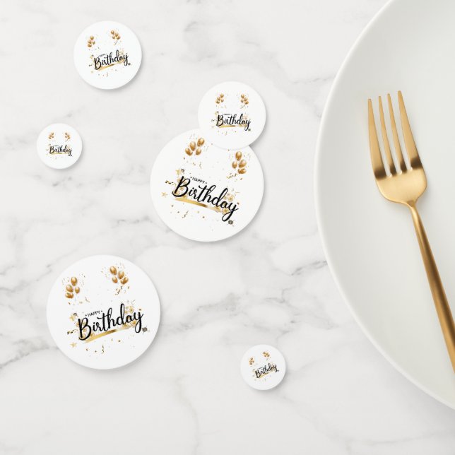 Happy Birthday Gold Table Confetti Konfetti (Gruppe)
