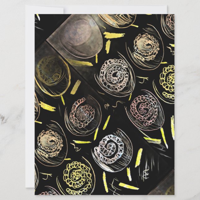 HAPPY BIRTHDAY Gold tones Paper Sheet (Rückseite)