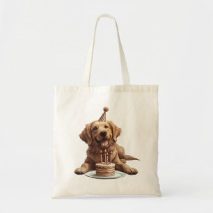 Happy Birthday Golden Retriever Dog Tragetasche