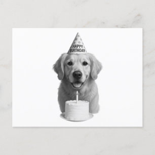 Happy Birthday Golden Retriever Feiertagspostkarte