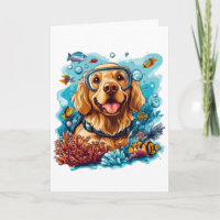 Happy Birthday Golden Retriever Hund Schnorcheln