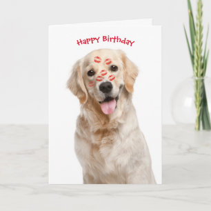 Happy Birthday Golden Retriever Karte