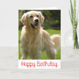 Happy Birthday Golden Retriever Puppy Card Karte