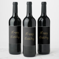 Happy Birthday Golden Yellow Custom Text Black