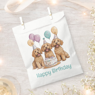 Happy Birthday Goldendoodle Hunde Geburtstagstorte Geschenktütchen