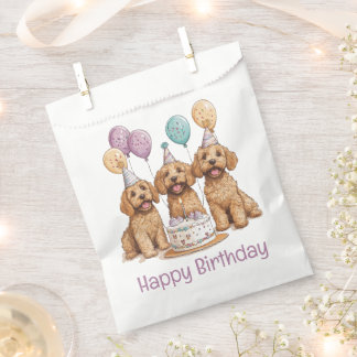 Happy Birthday Goldendoodle Hunde Geburtstagstorte Geschenktütchen