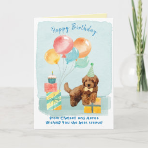 Happy Birthday Goldendoodle Welpe Geburtstag Karte
