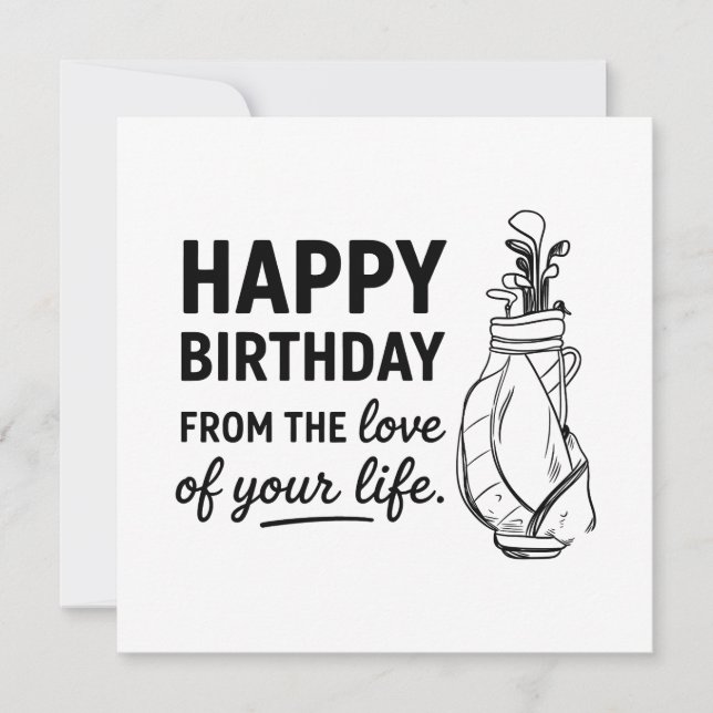 Happy Birthday Golfer Karte (Vorderseite)