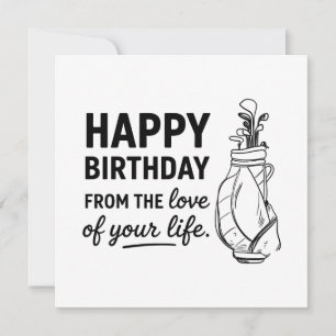 Happy Birthday Golfer Karte