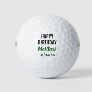 Happy Birthday Golfer Moderne Typografie Golfball