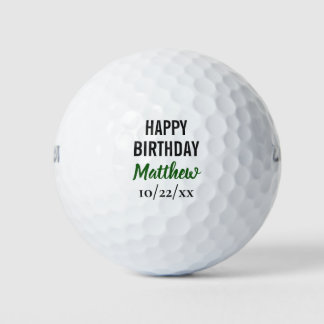 Happy Birthday Golfer Moderne Typografie Golfball