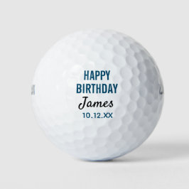 Happy Birthday Golfer Moderne Typografie Golfball