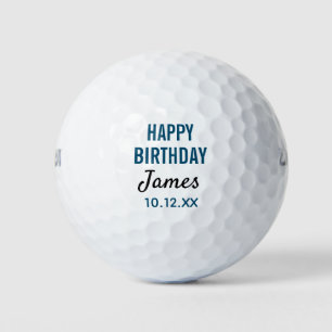 Happy Birthday Golfer Moderne Typografie Golfball