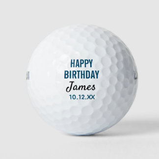 Happy Birthday Golfer Moderne Typografie Golfball