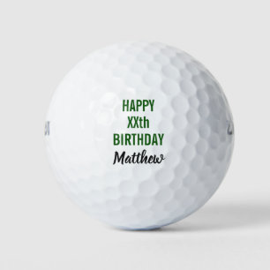 Happy Birthday Golfer Moderne Typografie Golfball